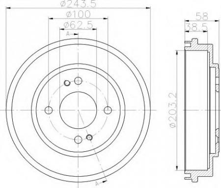 BREMSTROMMEL 8DT355301041