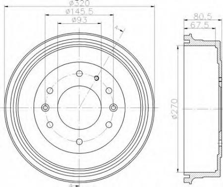 BREMSTROMMEL 8DT355301051