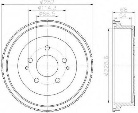 BREMSTROMMEL 8DT355301131 HELLA