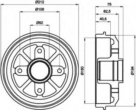 BREMSTROMMEL 8DT355301311