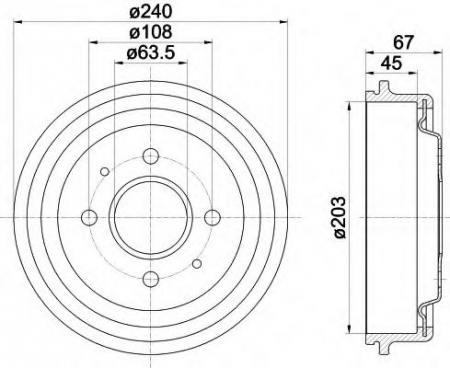 BREMSTROMMEL 8DT355301371