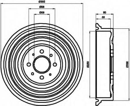 BREMSTROMMEL 8DT355301531