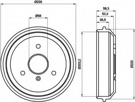 BREMSTROMMEL 8DT355301581