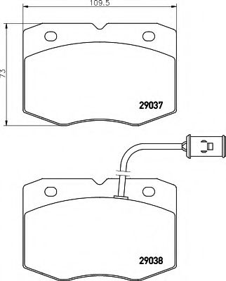 BREMSBELAGSATZ 8DB355005491 HELLA