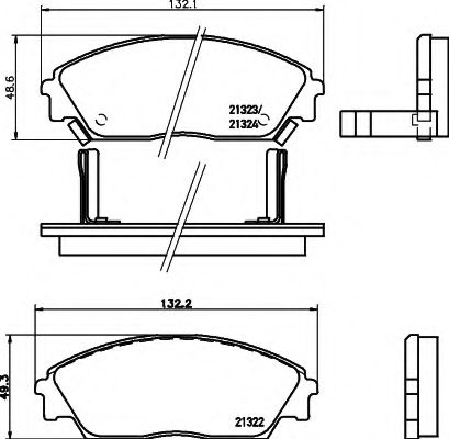 BREMSBELAGSATZ 8DB355005661 HELLA