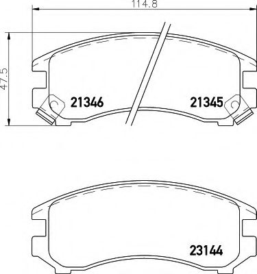 BREMSBELAGSATZ 8DB355005681 HELLA