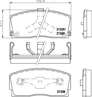 BREMSBELAGSATZ 8DB355005721 HELLA