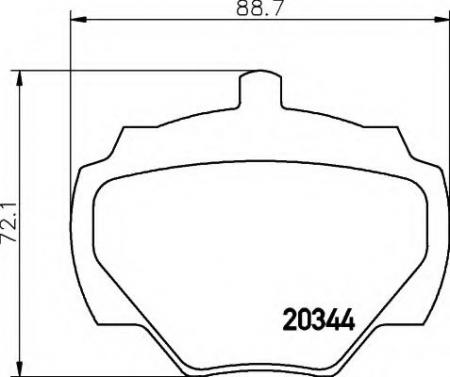 BREMSBELAGSATZ 8DB355005791 HELLA