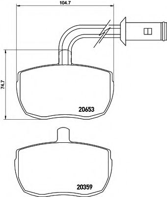 BREMSBELAGSATZ 8DB355005801 HELLA