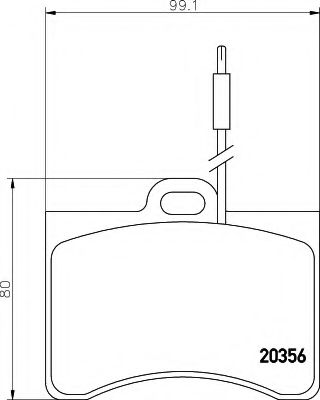 BREMSBELAGSATZ 8DB355005911 HELLA