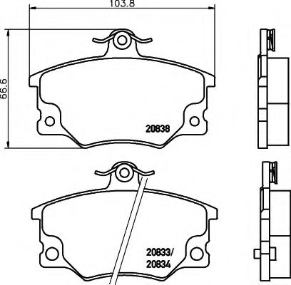 BREMSBELAGSATZ 8DB355005961 HELLA