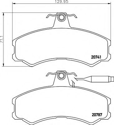 BREMSBELAGSATZ 8DB355006011 HELLA