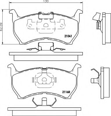 BREMSBELAGSATZ 8DB355006101 HELLA