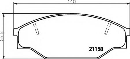 BREMSBELAGSATZ 8DB355006121 HELLA