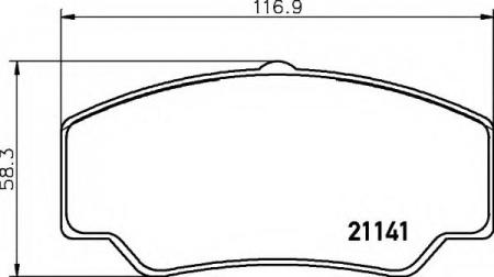 BREMSBELAGSATZ 8DB355006151 HELLA