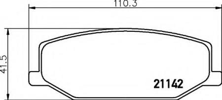 BREMSBELAGSATZ 8DB355006161 HELLA