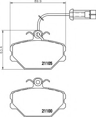 BREMSBELAGSATZ 8DB355006191