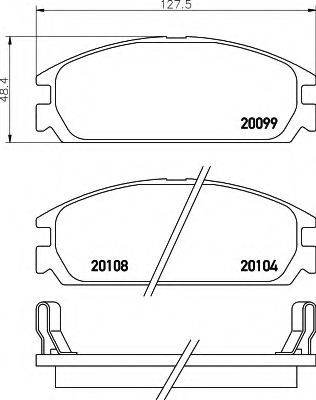 BREMSBELAGSATZ 8DB355006261 HELLA