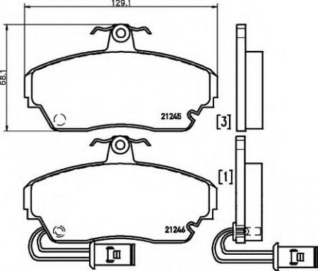 BREMSBELAGSATZ 8DB355006291