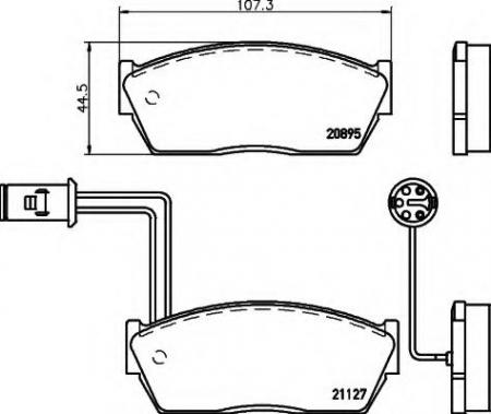 BREMSBELAGSATZ 8DB355006311 HELLA