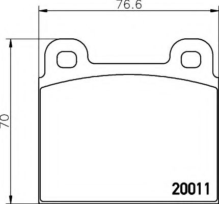 BREMSBELAGSATZ 8DB355007011 HELLA