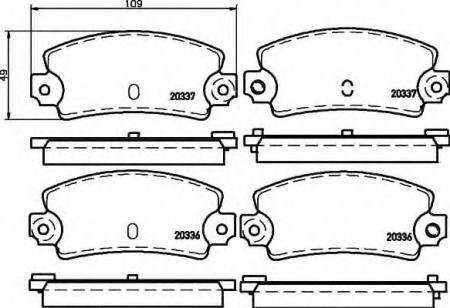 BREMSBELAGSATZ 8DB355007131 HELLA