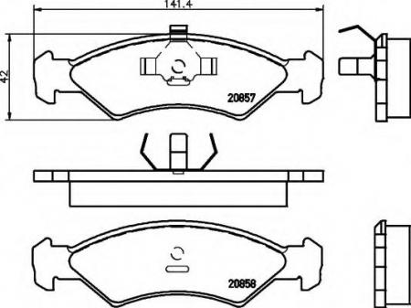 BREMSBELAGSATZ 8DB355007311 HELLA