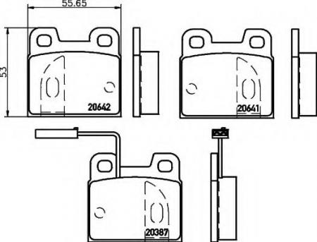 BREMSBELAGSATZ 8DB355007621 HELLA