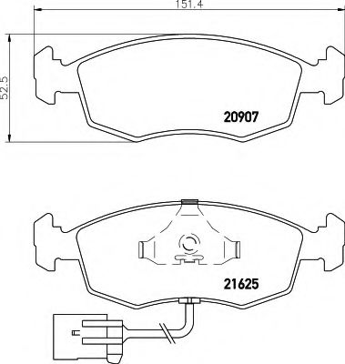 BREMSBELAGSATZ 8DB355007741 HELLA