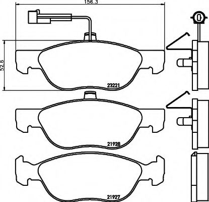 BREMSBELAGSATZ 8DB355007901 HELLA