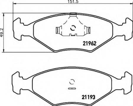 BREMSBELAGSATZ 8DB355008371 HELLA