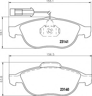 BREMSBELAGSATZ 8DB355008421 HELLA