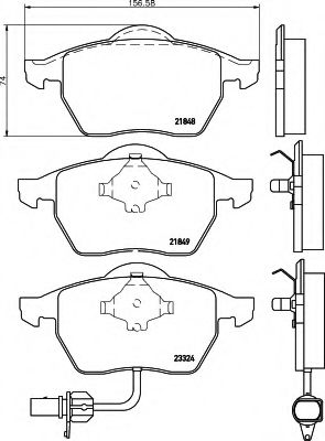 BREMSBELAGSATZ 8DB355008911 HELLA