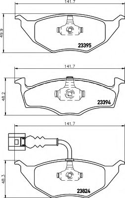 BREMSBELAGSATZ 8DB355009021 HELLA