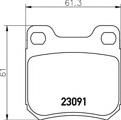 BREMSBELAGSATZ 8DB355009041 HELLA