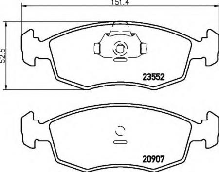 BREMSBELAGSATZ 8DB355009131 HELLA