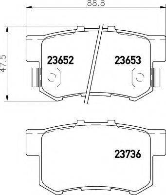 BREMSBELAGSATZ 8DB355009581 HELLA