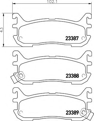 BREMSBELAGSATZ 8DB355009911 HELLA