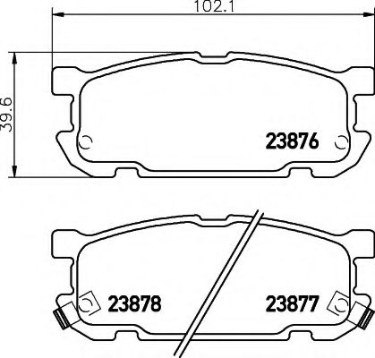 BREMSBELAGSATZ 8DB355010271 HELLA