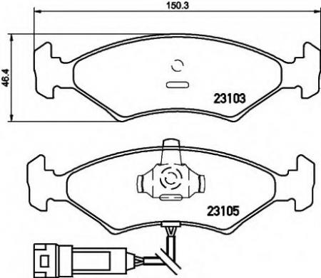 BREMSBELAGSATZ 8DB355010301 HELLA