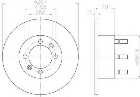 BREMSSCHEIBE 8DD355103261