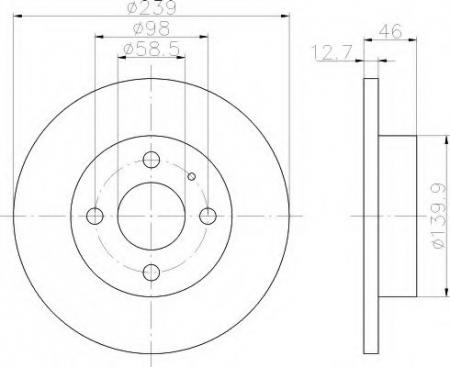 BREMSSCHEIBE 8DD355101861 HELLA