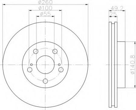 BREMSSCHEIBE 8DD355106511 HELLA