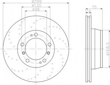 BREMSSCHEIBE 8DD355106991 HELLA