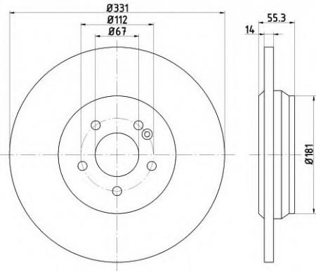 BREMSSCHEIBE 8DD355107231