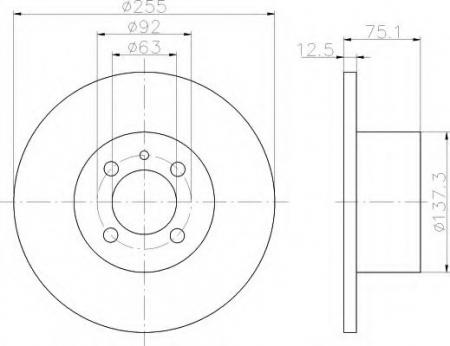 BREMSSCHEIBE 8DD355100161