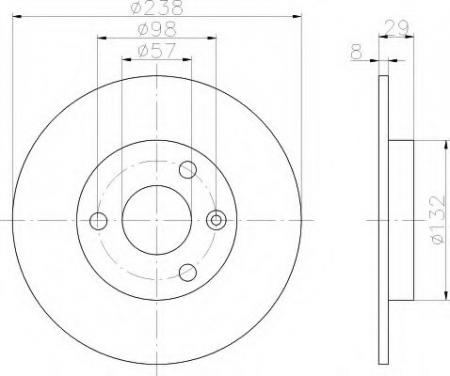 BREMSSCHEIBE 8DD355101451