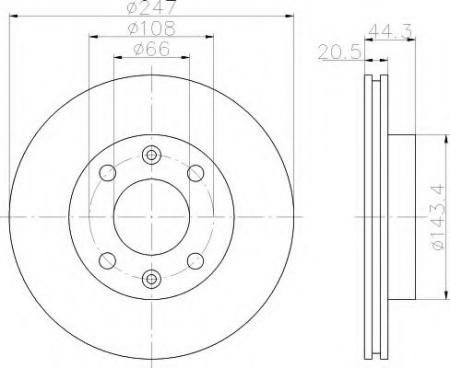 BREMSSCHEIBE 8DD355101081