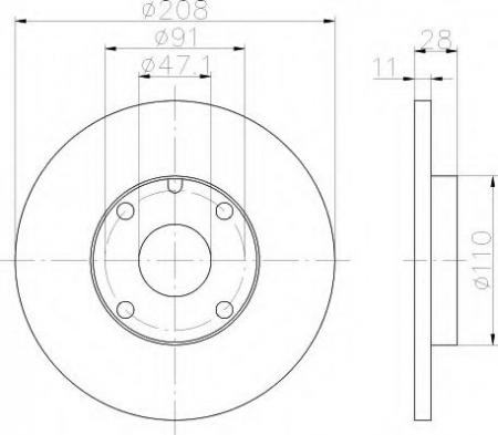 BREMSSCHEIBE 8DD355101911