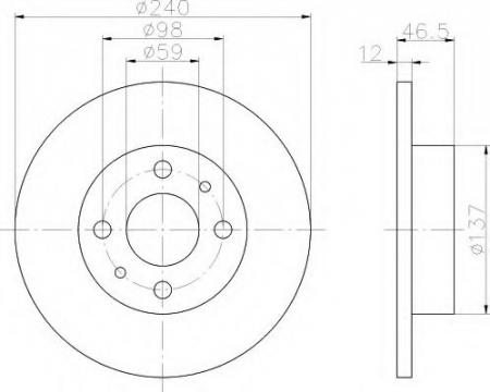 BREMSSCHEIBE 8DD355101131 HELLA